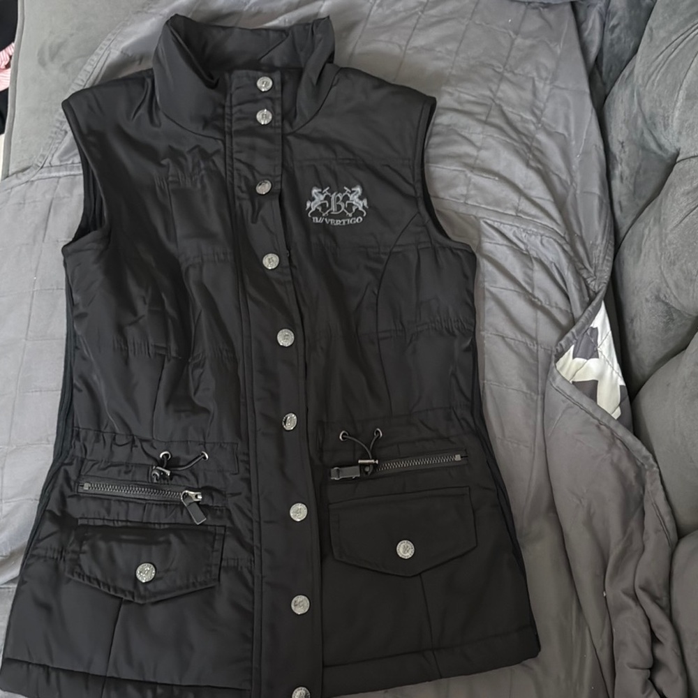 B//Vertigo Equestrian Black Quilted Vest